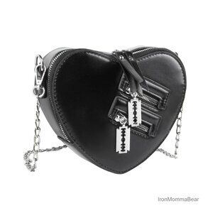 Cute Heart Shape Shoulder Handbag Evening Clutch Chain Purse Y2K Chic